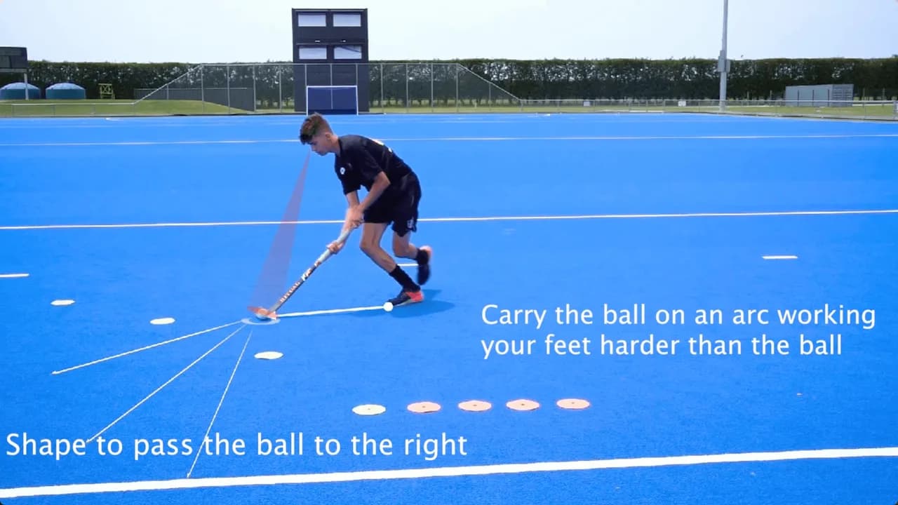 German Up and Under hockey skill demonstration.